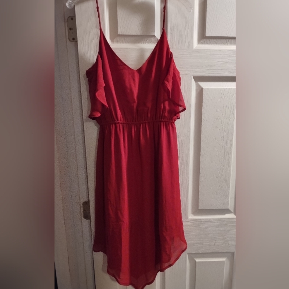 NWT Elegant Red Chiffon Dress